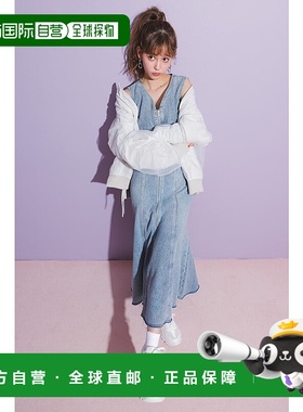 日本直邮Rienda 美人鱼丹宁连衣裙 L/BLU1 [RI3465EW24686] 蓝色