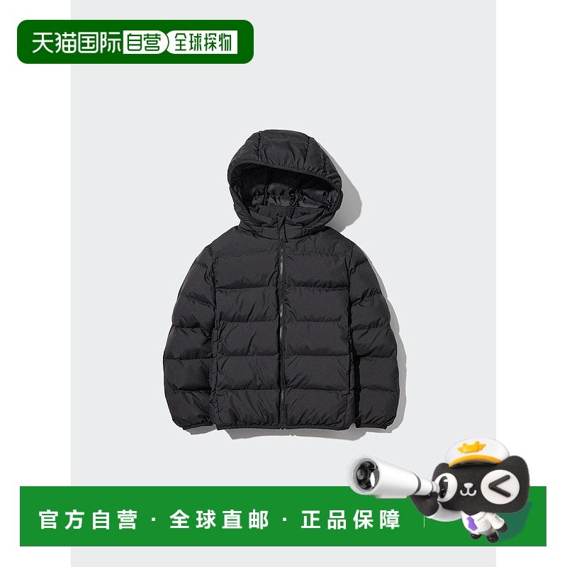 日潮跑腿UNIQLO优衣库 儿童Pufftech 可水洗派克大衣 09 BLACK KI