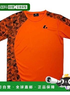 日本直邮LUCENT 网球羽毛球男士女士比赛球衣无领 XLH3332 橙色短