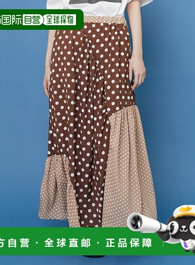 1h可退 日本直邮FRAPBOIS 女士波点褶皱长裙 B1543RFS003