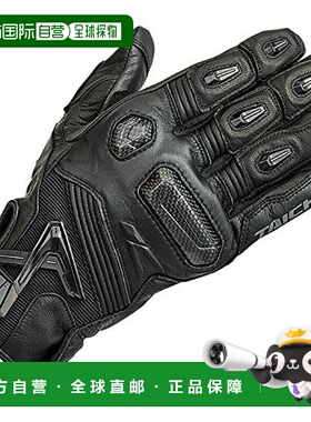 【日本直邮】Rs-Taichi 皮革手套支持触屏 碳纤维保护黑色 M [RST