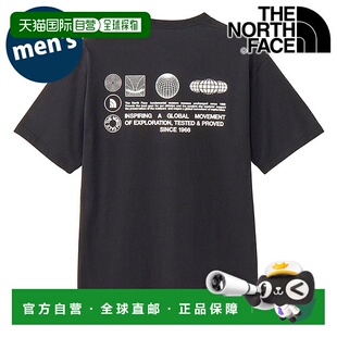 短袖 Flash 棉质T恤 NORTH Grid FACE Globe 日本直邮THE Dry