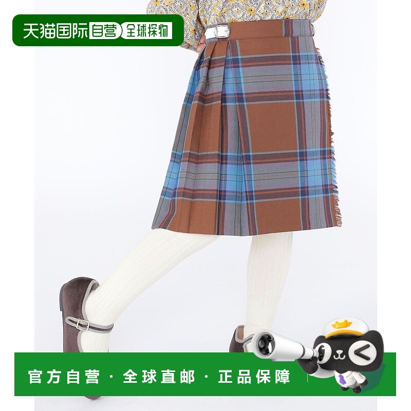 日本直邮SHIPS O'NEIL of DUBLIN 羊毛格纹百褶裙 适用身高100 -