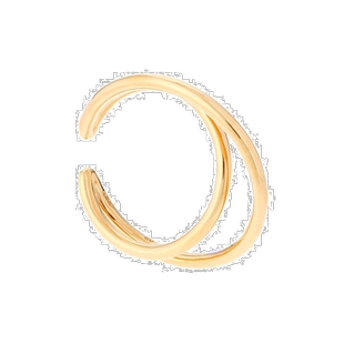 日潮跑腿Cocoshnik十字耳骨夹椭圆形镀金大号男女通用通勤金色