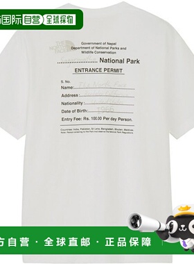 日本直邮THE NORTH FACE 短袖 Entrance Permission T恤 男女通用