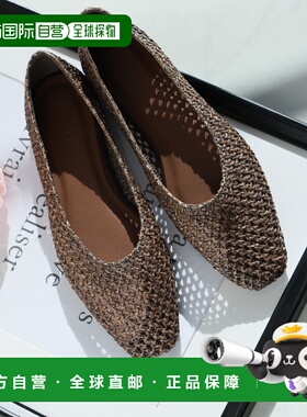 日本直邮VIVIAN COLLECTION女士透气拉菲亚网眼平底单鞋 V3293AL