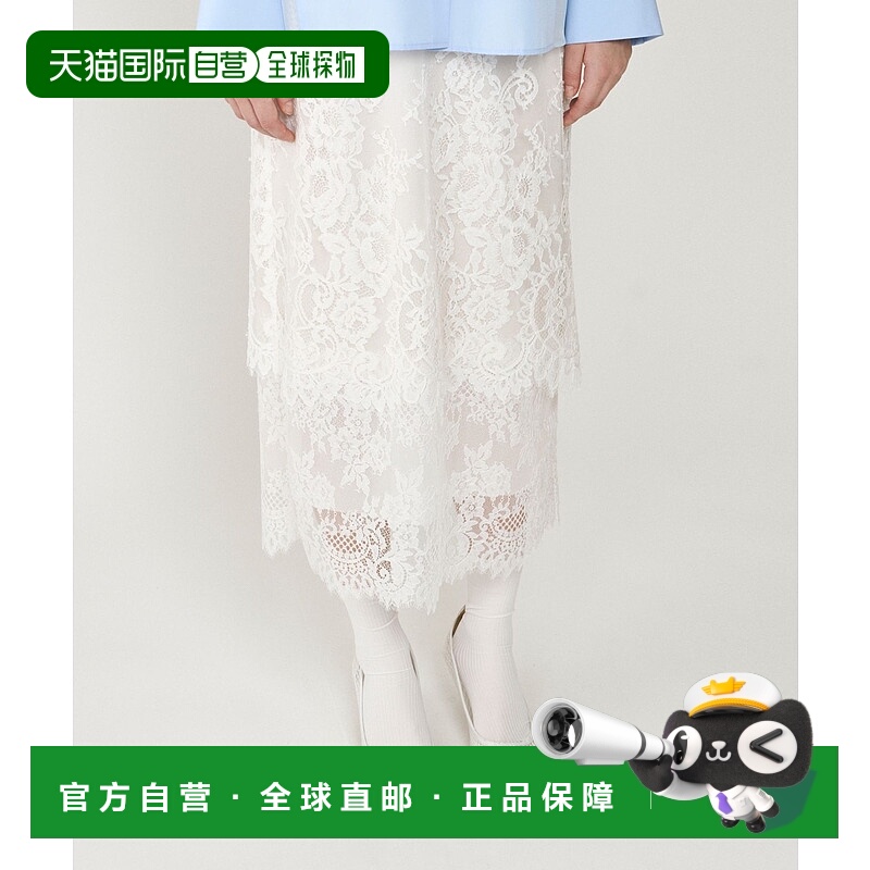 1h可退 日本直邮Diagram 女士蕾丝拼接修身半身裙 0325121304