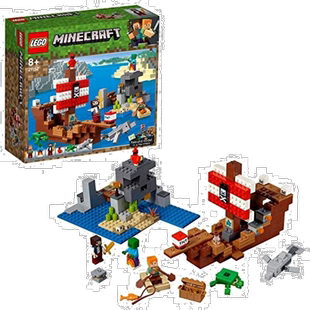 LEGO乐高小颗粒《我的世界》海盗船冒险玩具男孩2115积木
