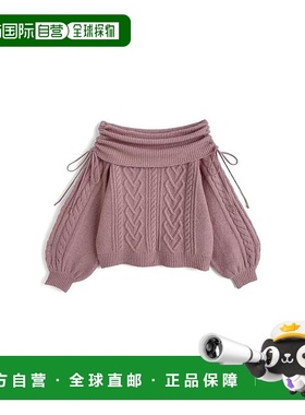 日本直邮日潮 GRL爱心 cable 抽绳 丝带 露肩 针织上衣fo2235裙子