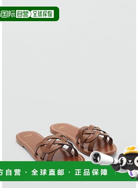 日本直邮Mango 皮革凉鞋 NUDI MA1658BW036990 黑色