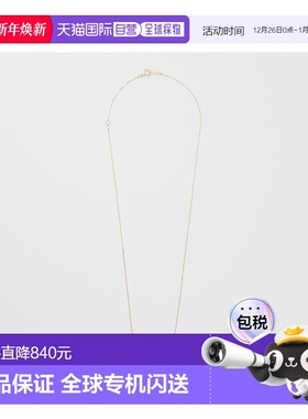 日本直邮日潮 agete 阿卡朵K10链项链黄色 均码钻石吊坠饰品耳钉