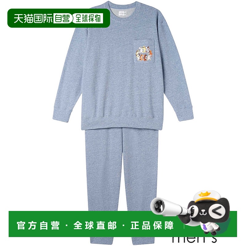 1h可退 日本直邮une nana cool 男装棉混宽松休闲睡衣 全棉弹力面