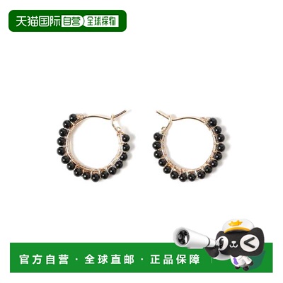 日本直邮MAISON RUBUS. 女士 黑玛瑙圆环耳环 644【付后1h可退】