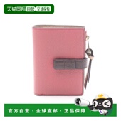 日本直邮中古Loewe罗意威女B级9新Bi fold wallet双折钱包牛皮短