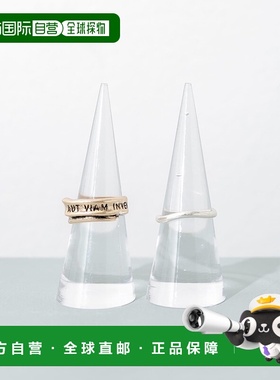 1h可退 日本直邮SMELLY 女士 Logo 双圈戒指组合 复古风格 刻印设