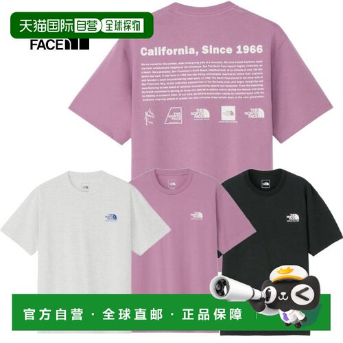 日本直邮The North Face 短袖历史标志T恤背面印花（NT32407）