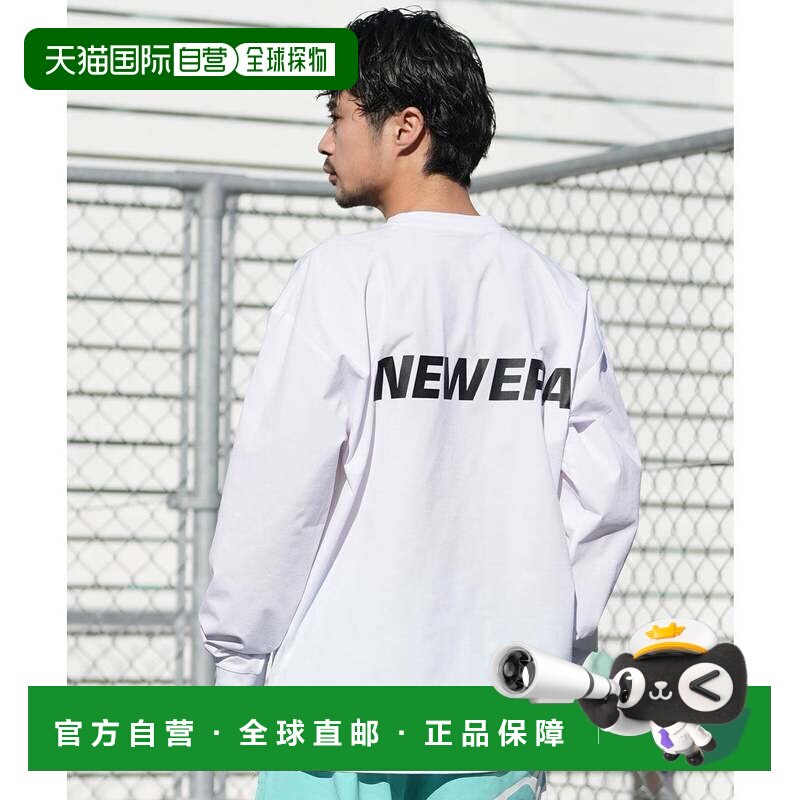 日本直邮NEW ERA 长袖T恤 男士 UV防护 Wordmark 白色