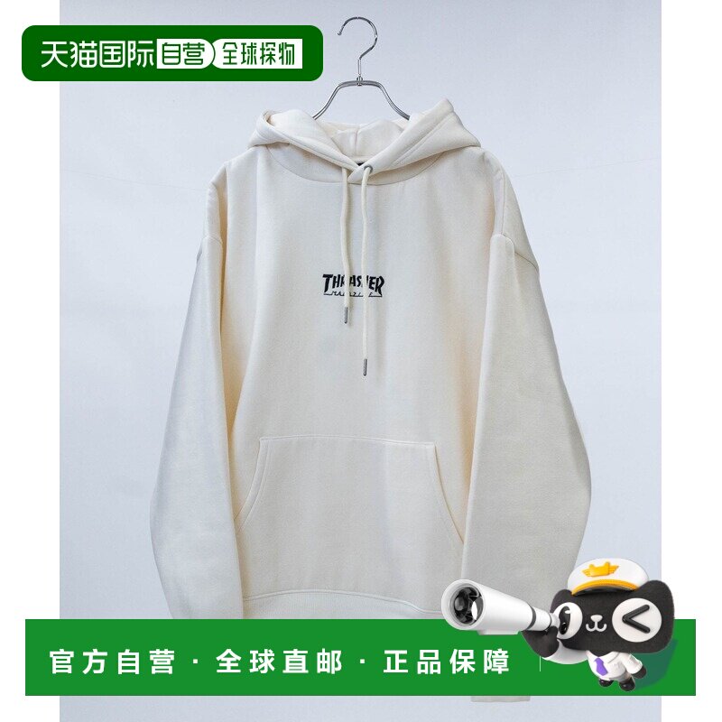 日本直邮THRASHER 男女同款加绒刺绣宽松连帽卫衣 TH25AW04