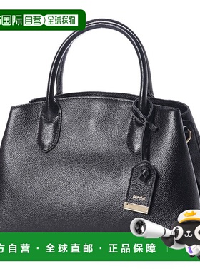 【日本直邮】Perche女士单肩包黑色易携带户外大容量经典时尚真皮