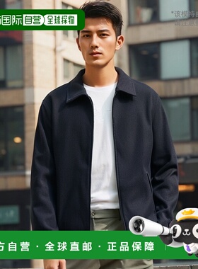 1h可退 日本直邮URU 男士羊毛轻盈蓝色拉链夹克 24FWLT02