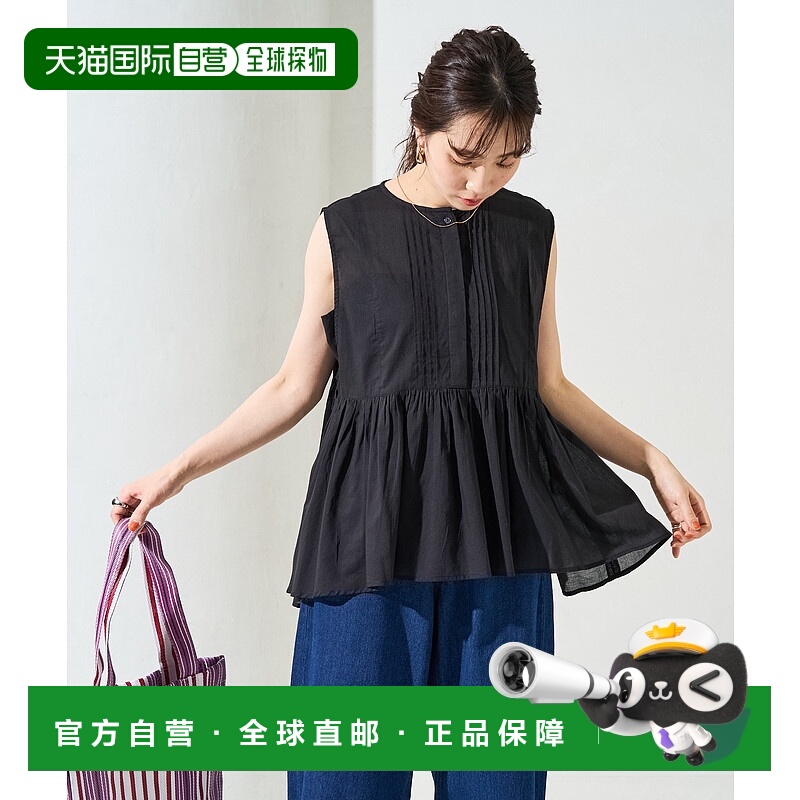 1h可退 日本直邮FREAK'S STORE 女士印度棉无袖褶皱束带上衣 1303
