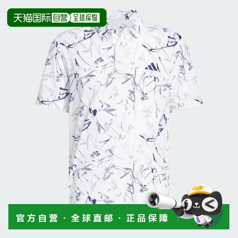 日本直邮Adidas/阿迪达斯吸湿排汗套头运动短袖高尔夫球服男款 KU