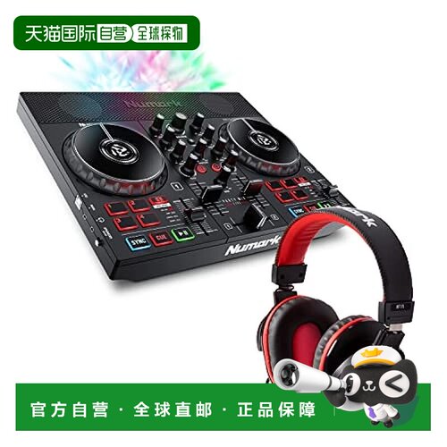 【日本直邮】Numark 内置扬声器的 DJ 控制器和封闭式耳机套装 Pa