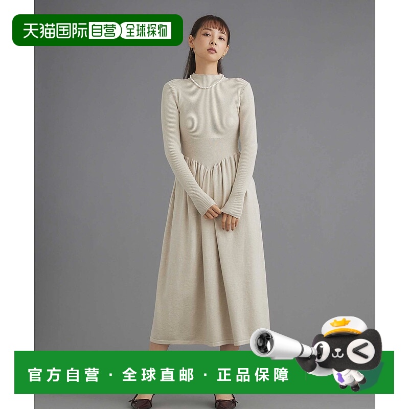 1h可退 日本直邮fifth 女士高领修身长袖针织连衣裙 ES24F0314