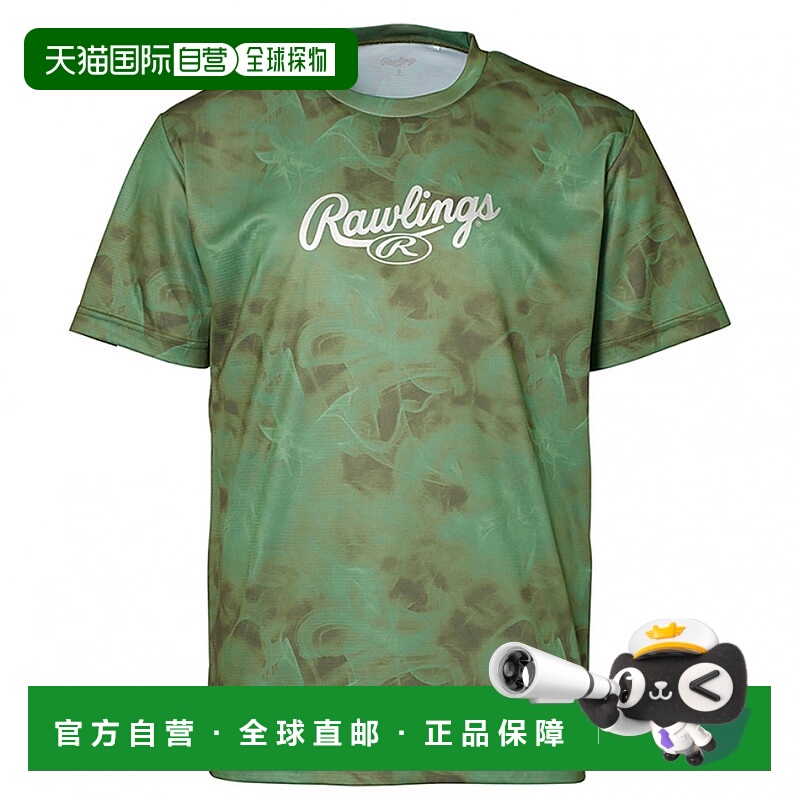 日本直邮Rawlings-Rawlings男士棒球短袖T恤鬼烟图形T恤AST14S02