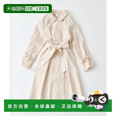 1h可退 日本直邮OLIVE des OLIVE 女士 长款立领外套 可拆卸腰带