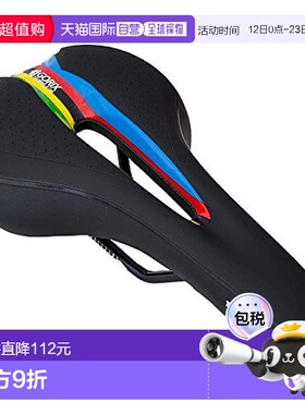【日本直邮】GORIX 低反弹自行车鞍座 加厚软垫  GX-C19 黑色×彩