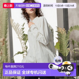 日潮跑腿UNIQLO优衣库 棉混纺立领衬衫 01 OFF WHITE WOMEN L 481