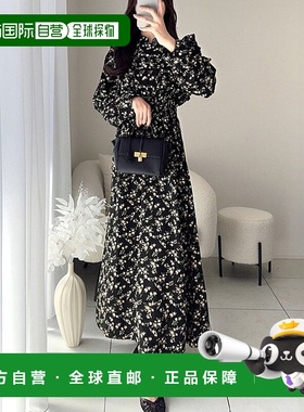 日本直邮Classical Elf 复古花柄平针褶边连衣裙 C04519EW011401