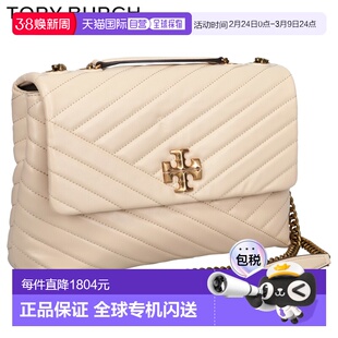 日本直邮Tory Burch Kira 大号单肩包米色90446轻便真皮女士斜挎