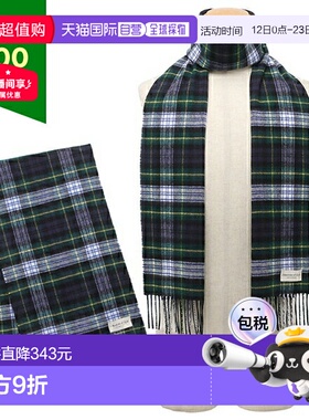 日本直邮Johnstons 围巾绿色多色男女 JOHNSTONS WA000016 KU0312