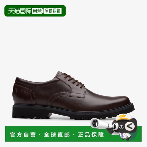 日本直邮Clarks Berwick Lace（棕色皮革）皮鞋德比鞋
