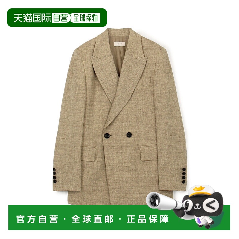 1h可退 日本直邮DES PRES 女士双排扣亚麻丝棉混纺外套 220751071