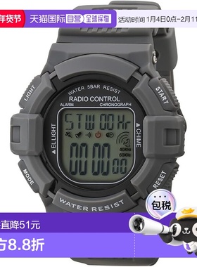 【日本直邮】CREPHA 男士电波数码手表 TE-D189-GR 灰色