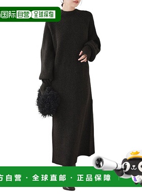 日本直邮KOBE LETTUCE 指穴设计长袖罗纹针织连衣裙 [E3397] KO56