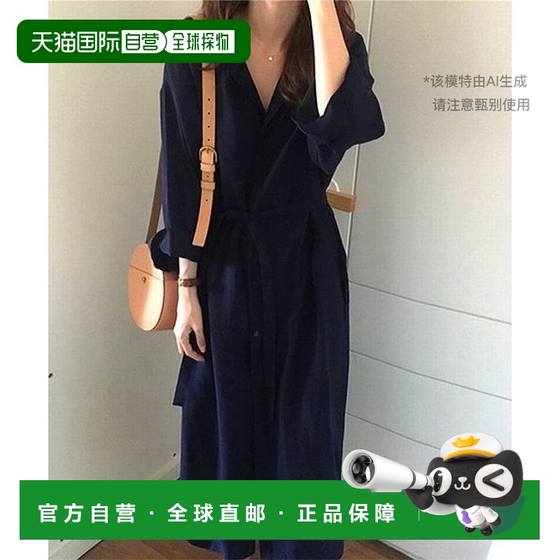 【日本直邮】 Amulet女款连衣裙海蓝色通勤出舒适时尚行优美女装