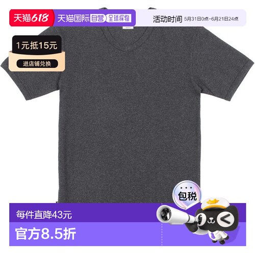 日本直邮Avirex 男士日常短袖 V 领 T恤 (783 4934008 7834934008