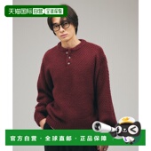 子纹亨利领针织衫 1h可退 男女同款 鬼鹿 日本直邮Adoon plain