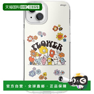 iPhone13 elago BT21 透明耐冲击壳 花友 FLOWER 日本直邮