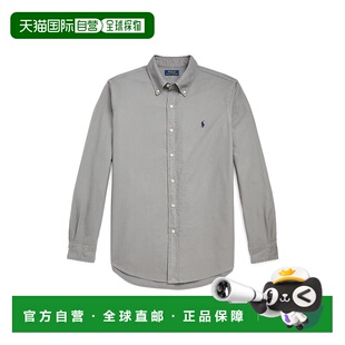 日本直邮Polo Ralph Lauren FW22 纯色Logo徽标刺绣长袖衬衫 男款