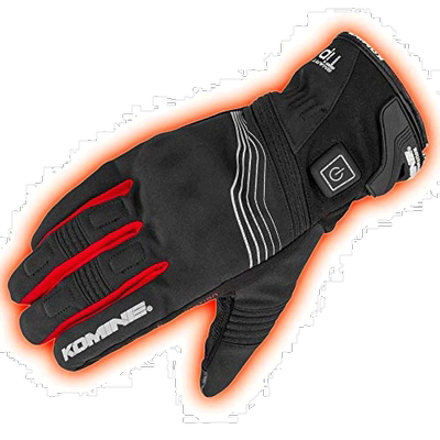 【日本直邮】Komine摩托車用手套 黑色/紅色 M EK-202 1129 彈力