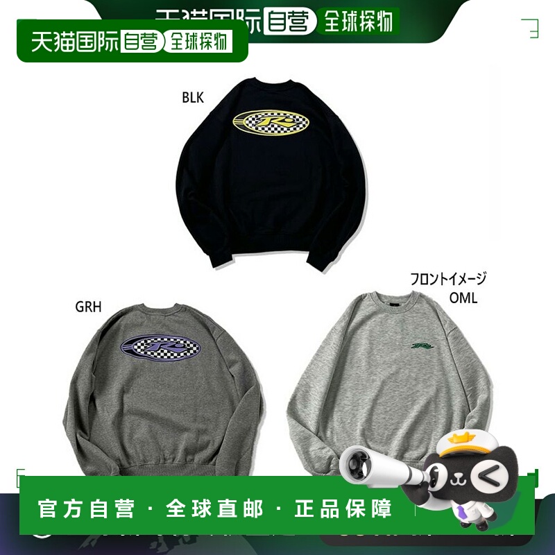 日本直邮RUSTY 男士女士 格子运动衫圆领 运动衫 上衣 长袖 内里