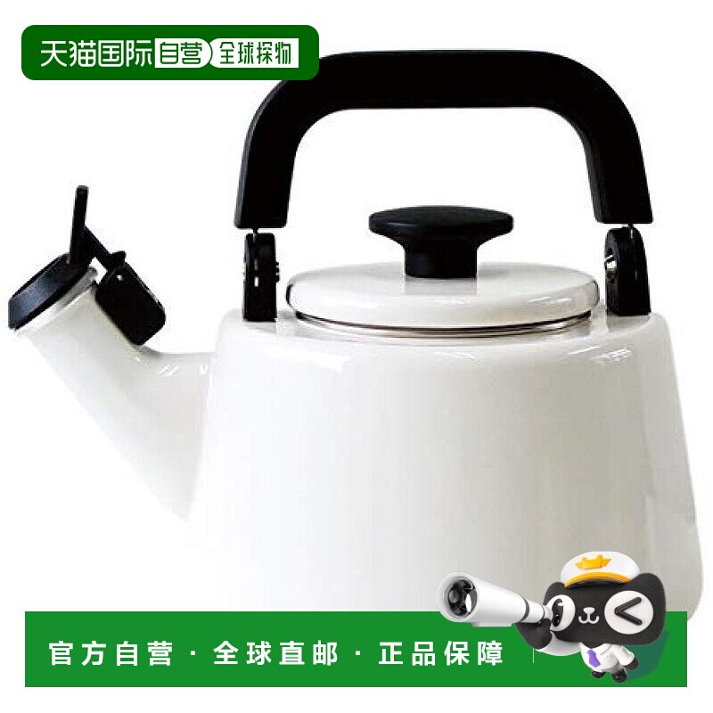 【日本直邮】富士镂空吹哨水壶IH兼容 棉2.1L 白色CTN-2.1WK.W