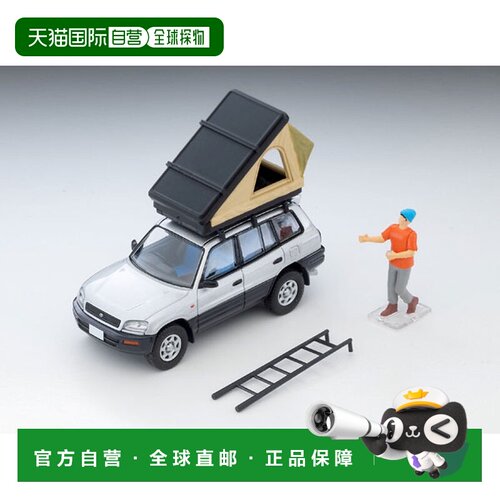 日本直邮Tomica 玩具车 Toyota RAV4J V 银色 含帐篷人偶 现货发