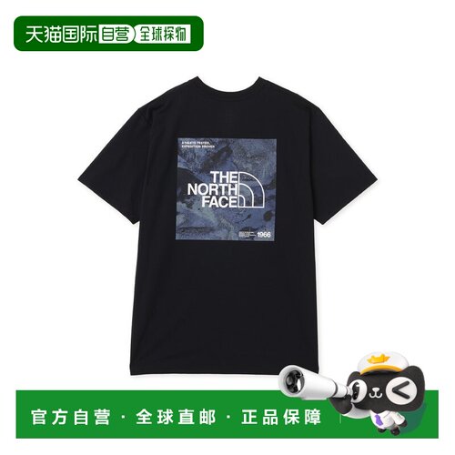 日本直邮THE NORTH FACE 北面短袖方形标志T恤黑色