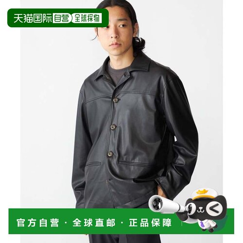 日本直邮BENCH MARKING 衬衫 黑色 仿皮夹克户外外套